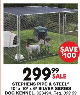 Blain's Farm & Fleet STEPHENS PIPE & STEEL 10' x 10' x 6' SILVER SERIES DOG KENNEL offer