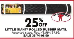 Blain's Farm & Fleet LITTLE GIANT ROLLED RUBBER MATS offer