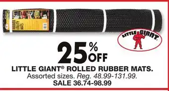 Blain's Farm & Fleet LITTLE GIANT ROLLED RUBBER MATS offer