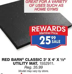 Blain's Farm & Fleet RED BARN CLASSIC 3' X 4' X ½ UTILITY MAT offer