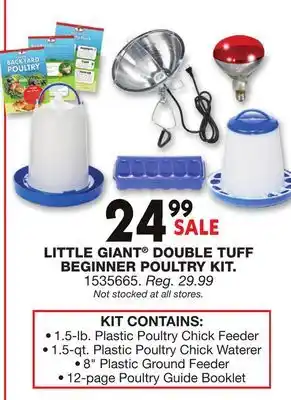 Blain's Farm & Fleet LITTLE GIANT DOUBLE TUFF BEGINNER POULTRY KIT offer