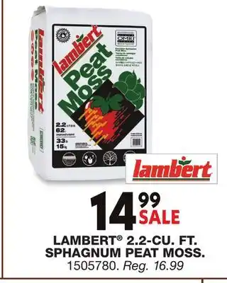 Blain's Farm & Fleet LAMBERT 2.2-CU. FT. SPHAGNUM PEAT MOSS offer