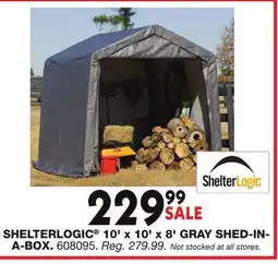 Blain's Farm & Fleet SHELTERLOGIC 10' x 10' x 8' GRAY SHED-IN-A-BOX offer