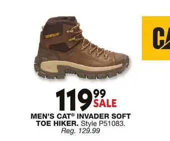 Blain's Farm & Fleet MEN'S CAT INVADER SOFT TOE HIKER offer