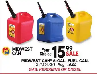 Blain's Farm & Fleet MIDWEST CAN 5-GAL. FUEL CAN offer