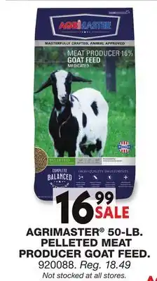 Blain's Farm & Fleet AGRIMASTER 50-LB. PELLETED MEAT PRODUCER GOAT FEED offer