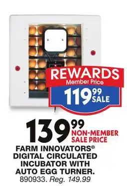 Blain's Farm & Fleet FARM INNOVATORS DIGITAL CIRCULATED INCUBATOR WITH AUTO EGG TURNER offer