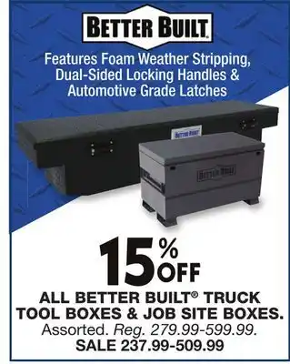 Blain's Farm & Fleet ALL BETTER BUILT TRUCK TOOL BOXES & JOB SITE BOXES offer