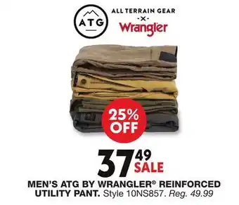 Blain's Farm & Fleet MEN'S ATG BY WRANGLER REINFORCED UTILITY PANT offer