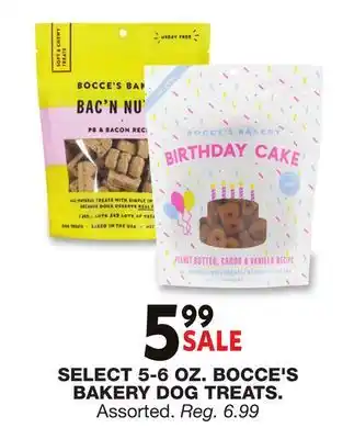 Blain's Farm & Fleet SELECT 5-6 OZ. BOCCE'S BAKERY DOG TREATS offer