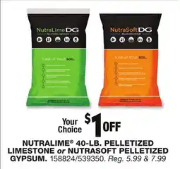 Blain's Farm & Fleet NUTRALIME 40-LB. PELLETIZED LIMESTONE OR NUTRASOFT PELLETIZED GYPSUM offer