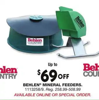 Blain's Farm & Fleet BEHLEN MINERAL FEEDERS offer