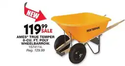 Blain's Farm & Fleet AMES TRUE TEMPER 8-CU. FT. POLY WHEELBARROW offer