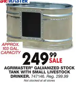 Blain's Farm & Fleet AGRIMASTER GALVANIZED STOCK TANK WITH SMALL LIVESTOCK DRINKER offer