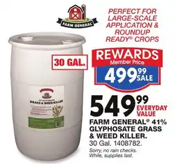 Blain's Farm & Fleet FARM GENERAL 41% GLYPHOSATE GRASS & WEED KILLER offer