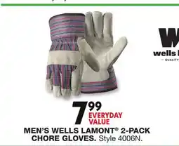 Blain's Farm & Fleet MEN'S WELLS LAMONT 2-PACK CHORE GLOVES offer