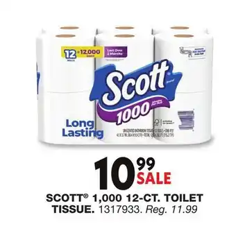 Blain's Farm & Fleet SCOTT 1,000 12-CT. TOILET TISSUE offer