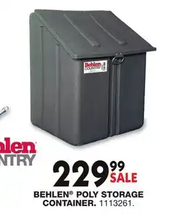 Blain's Farm & Fleet BEHLEN POLY STORAGE CONTAINER offer