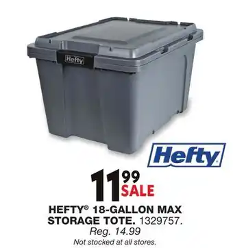 Blain's Farm & Fleet HEFTY 18-GALLON MAX STORAGE TOTE offer