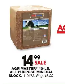 Blain's Farm & Fleet AGRIMASTER 40-LB. ALL PURPOSE MINERAL BLOCK offer