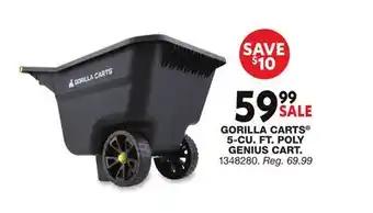 Blain's Farm & Fleet GORILLA CARTS 5-CU. FT. POLY GENIUS CART offer