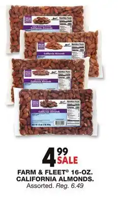 Blain's Farm & Fleet FARM & FLEET 16-OZ CALIFORNIA ALMONDS offer