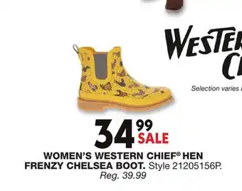 Blain's Farm & Fleet WOMEN'S WESTERN CHIEF HEN FRENZY CHELSEA BOOT offer