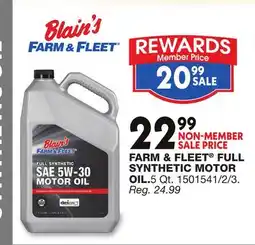 Blain's Farm & Fleet FARM & FLEET FULL SYNTHETIC MOTOR OIL offer