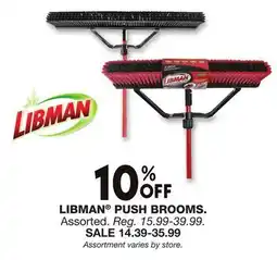 Blain's Farm & Fleet LIBMAN PUSH BROOMS offer