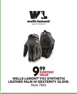 Blain's Farm & Fleet WELLS LAMONT FX3 SYNTHETIC LEATHER PALM HI DEXTERITY GLOVE offer