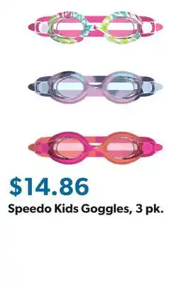 Sam's Club Speedo Kids Goggles, 3 pk offer