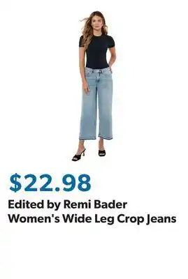 Sam's Club Edited by Remi Bader Women's Wide Leg Crop Jeans offer