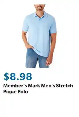 Sam's Club Member's Mark Men's Stretch Pique Polo offer