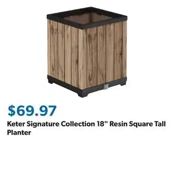 Sam's Club Keter Signature Collection 18 Resin Square Tall Planter offer