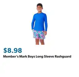 Sam's Club Member's Mark Boys Long Sleeve Rashguard offer