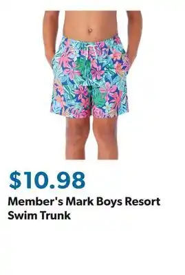 Sam's Club Member's Mark Boys Resort Swim Trunk offer