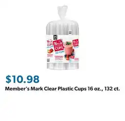 Sam's Club Member's Mark Clear Plastic Cups 16 oz., 132 ct offer