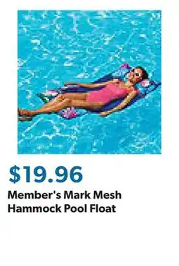 Sam's Club Member's Mark Mesh Hammock Pool Float offer