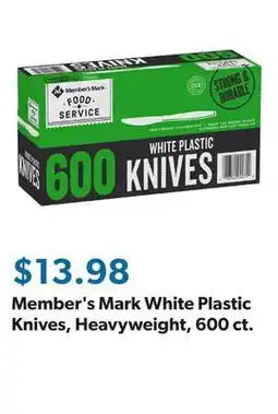 Sam's Club Member's Mark White Plastic Knives, Heavyweight, 600 ct offer