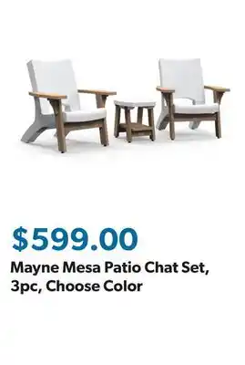 Sam's Club Mayne Mesa Patio Chat Set, 3pc, Choose Color offer