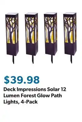 Sam's Club Deck Impressions Solar 12 Lumen Forest Glow Path Lights, 4-Pack offer