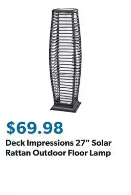 Sam's Club Deck Impressions 27 Solar Rattan Outdoor Floor Lamp offer