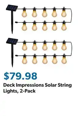 Sam's Club Deck Impressions Solar String Lights, 2-Pack offer