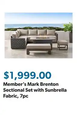 Sam's Club Member's Mark Brenton Sectional Set with Sunbrella Fabric, 7pc offer