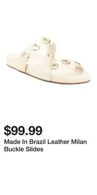 TJ Maxx Made In Brazil Leather Milan Buckle Slides offer