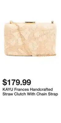 TJ Maxx KAYU Frances Handcrafted Straw Clutch With Chain Strap offer