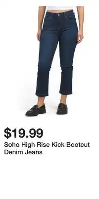 TJ Maxx Soho High Rise Kick Bootcut Denim Jeans offer