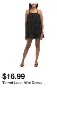 TJ Maxx Tiered Lace Mini Dress offer