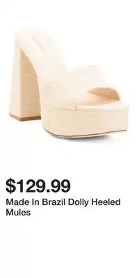 TJ Maxx Made In Brazil Dolly Heeled Mules offer