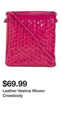 TJ Maxx Leather Vesima Woven Crossbody offer